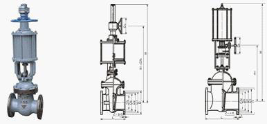 氣動(dòng)閘閥結構(gòu)圖 氣動閘(zhá)閥結構圖(tú)